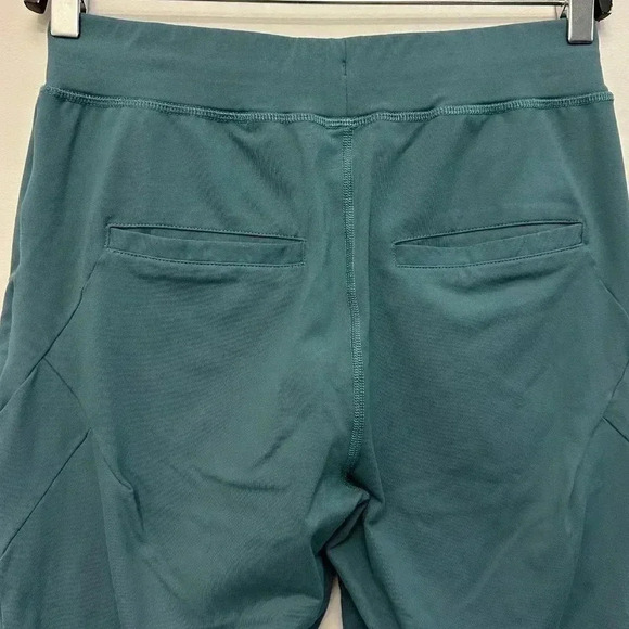 Alphalete Tapered  Leg Ribbed Be More Hem Joggers Sweatpants Teal Blue Green XS - Picture 8 of 12